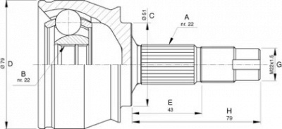OPEN PARTS cvj574210 -  Шарнирный комплект, приводной вал